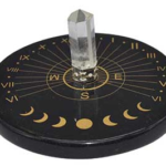 3 in. Black Agate & Crystal Sun Clock