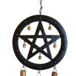 9 1/2 in. Black Pentagram wind chime