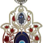 Fatima Flower Evil Eye wall hanging