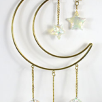 14 1/2 in.x 6 in. Crescent Moon with Stones wall hanging