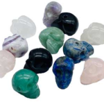 (set of 12) 12mm Skull various stones