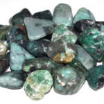 1 lb Emerald tumbled chips 6-9mm