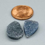 3/4 in. Amethyst Tear druse cabochon pair