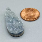 1 1/2 in. Amethyst Tear druse cabochon