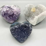 2-4 in. Amethyst druse heart