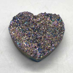 .6lb Black Rainbow druse heart