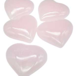 (set of 5) 2 in. Calcite, Pink heart