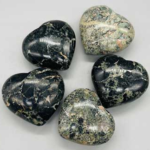 2 in. Black in Green Stone heart
