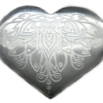3 in. Selenite heart , Lotus