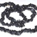 32 in. Black Stone chip necklace