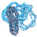 32 in. Turquoise color chip necklace