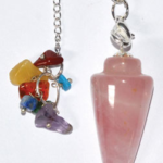 Rose Quartz 7 Chakra pendulum