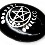 Tourmailne Pentagram & Moon palm stone