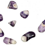 1 lb Amethyst, Chevron tumbled stones