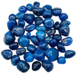 1 lb Onyx, Blue tumbled stones (heat treated)