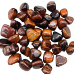 1 lb Tiger Eye, Red tumbled stones