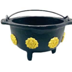 5.5 in. 7 Chakra cast iron cauldron