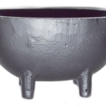 3 1/4 in.x 5 1/2 in. Oval cast iron cauldron/smudge pot