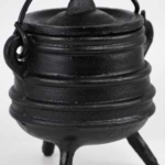 Ribbed cast iron cauldron 3 in.