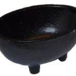 1 3/4 in. Oval cast iron cauldron/smudge pot