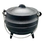 5 in. cast iron cauldron w/ lid