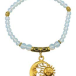 Opalite W Sun Moon Stars anklet