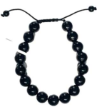 10mm Turmaline, Black bracelet