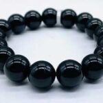 12mm Tourmaline, Black bracelet