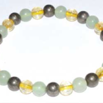 6mm Aventurine, Green, Citrine & Pyrite bracelet