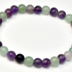 6mm Fluorite, Amethyst & Green Aventurine bracelet