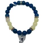 8mm Lapis, Honey Jade, Ganesha bracelet