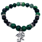 8mm Ruby Zoisite, Garnet, Dragon bracelet