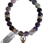 8mm Fluorite/ Amethyst Stone with Goddess