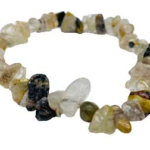 Quartz, Rutilated chip bracelet