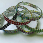 2 Line Crystal stretch bracelet various