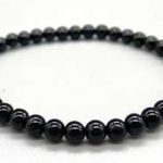 4mm Black Tourmaline stretch bracelet
