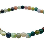 4mm Moss agate stretch bracelet
