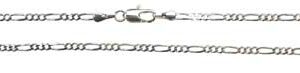 Silver Plated Brass Figaro Chain 20 in.