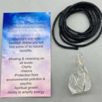 Quartz wire wrapped pendant