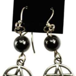 Hematite Pentagram earrings
