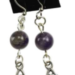 Amethyst Triquetra earrings