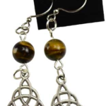 Tiger's Eye Triquetra earrings