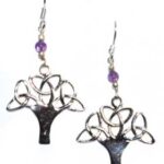 1.25 in. tree amethyst earrings