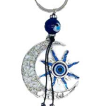 Sun & Moon Evil Eye keychain