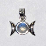 9/16 in. Triple Goddess Moonstone sterling