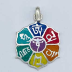1 1/4 in. Lotus on Mani Padme Hum