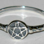 Pentagram ring size 5 sterling
