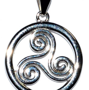5/8 in. Trinity Spiral sterling pendant