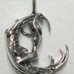 Woman Facing Moon pendant