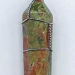 Unakite wire wrapped point